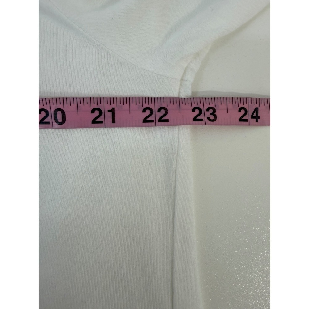 Sundance Top Wrap Front Button Down XL White Long Sleeve Cotton Modal Blouse - Picture 6 of 9